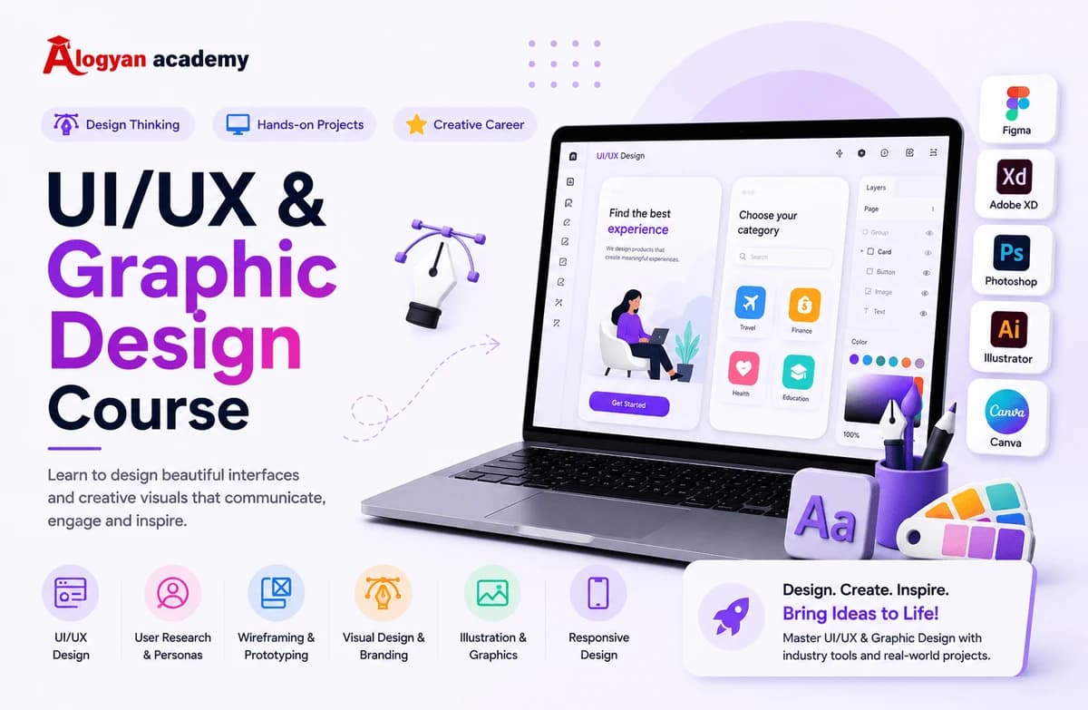 UI/UX & Graphic Design Mastery: Design Stunning Digital Experiences course